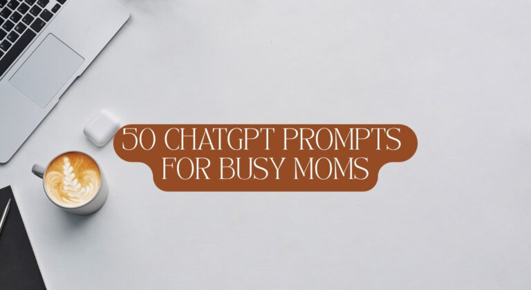 ChatGPT prompts for busy moms | Laptop and notebook with family planning notes for busy moms