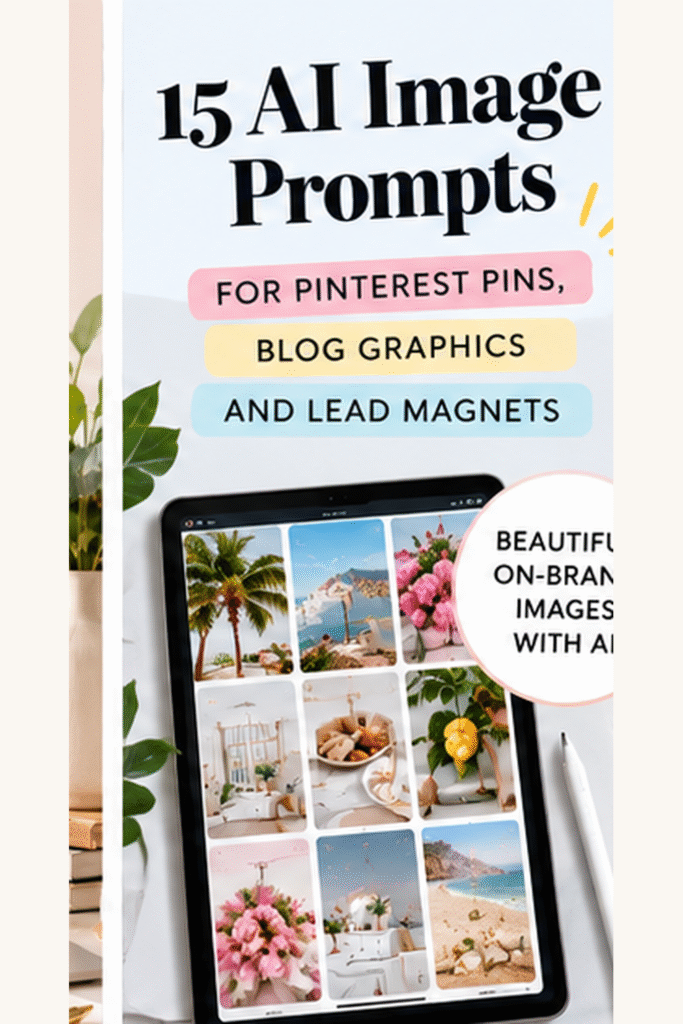 AI image prompts for Pinterest