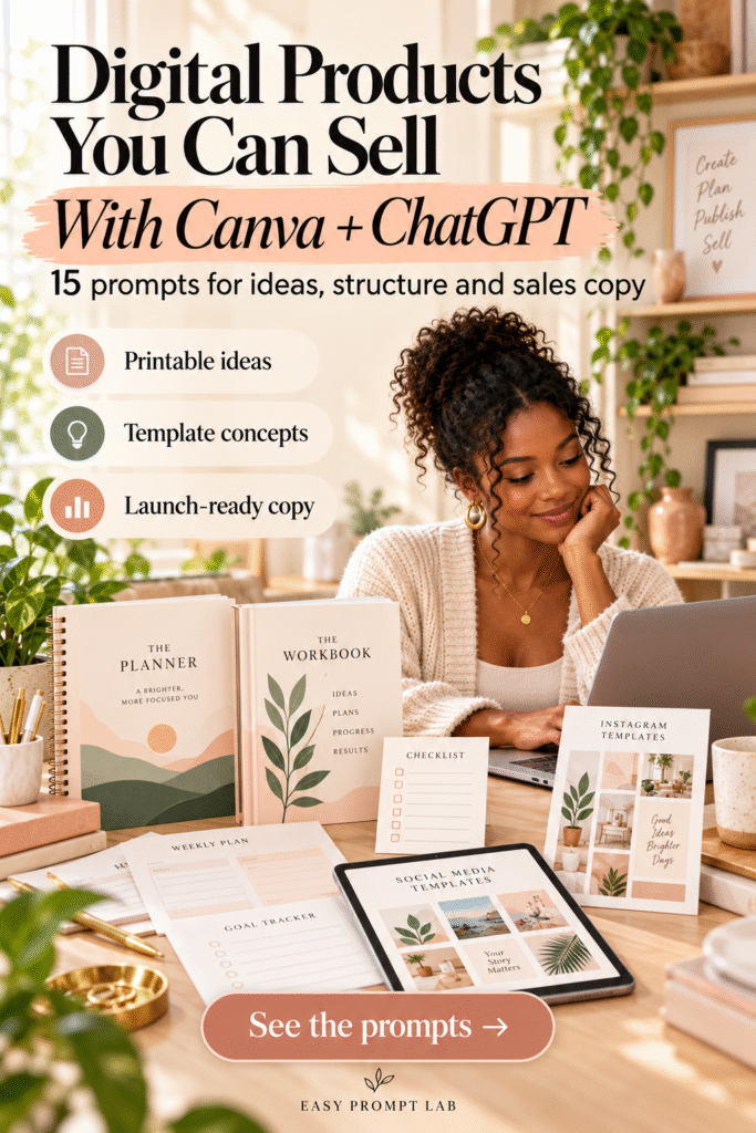 ChatGPT prompts for digital products