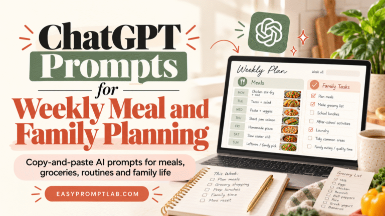 ChatGPT prompts to reduce mental load for moms
