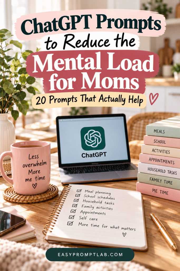ChatGPT prompts to reduce mental load for moms