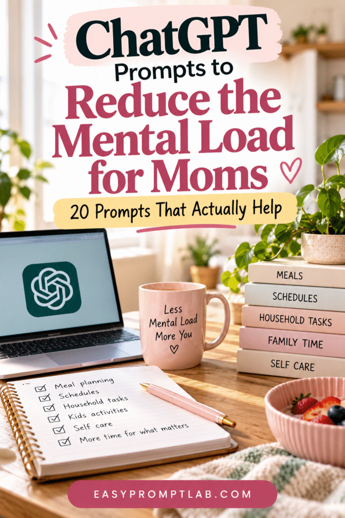 ChatGPT prompts to reduce mental load for moms